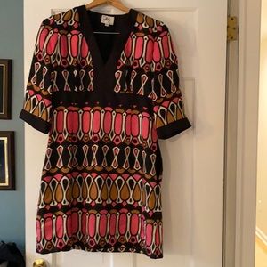 An original Milly of New York silk designer signed dress, size 8, gorgeous!